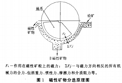 磁性矿物分选原理图